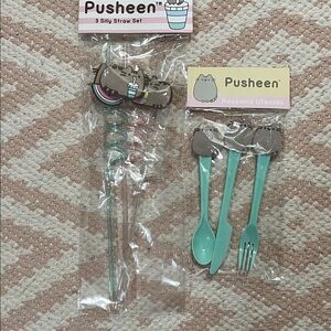 Pusheen Box Utensils and Silly Straw Bundle